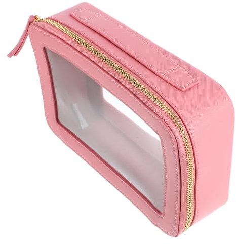 BUGUUYO Organisateur De Maquillage Transparent Trousse De Voyage Pratique pour Cosmétiques Et Articles De Toilette à Fermeture Éclair Léger Et Résistant pour Accès Rapide Et Facile