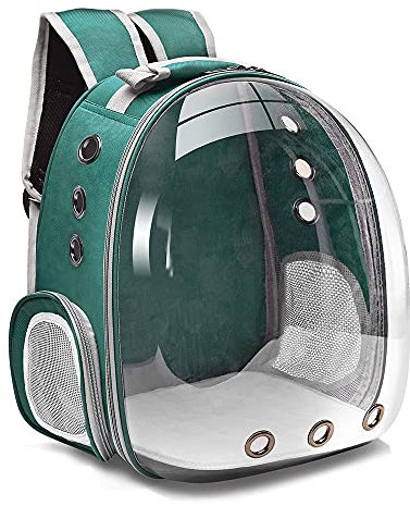 BGFYUSF Katzentragetasche， atmungsaktiver Raumkapsel-Katzenrucksack， Katzenkäfig-Transportrucksack， tragbare und atmungsaktive Tasche für Haustiere,White