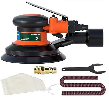 Lucidatrice elettrica per pietre bagnate, Levigatrice pneumatica 150MM 6 Eccentrico 5MM Utensili pneumatici for levigatrice orbitale a vuoto orbitale casuale per granito, piastrelle, pavimenti in cem