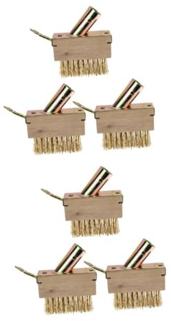 SUPVOX 2 Set Di Spazzole Di Ricambio Per Terrazze Setole in Filo Dacciaio Spazzola Per Muschio Strumento Per Diserbo Facile Da Montare Per Uso Esterno 3 Pezzi * 2