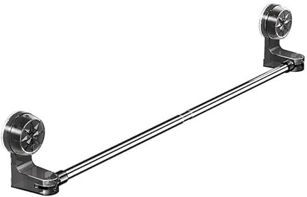 Barre porte-serviettes à ventouse extensible amovible pour salle de bain - Fixation murale en acier inoxydable - Sans perçage - Barre d'aspiration pour carrelage et porte en verre