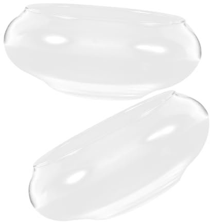 DECHOUS 2pcs Glass Succulent Terrarium Fish Tank Hydroponic for Desktop Office Home Plant Pots