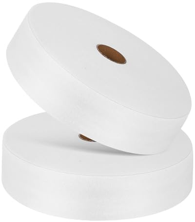SHINEOFI 2 Rollen Vliesstoffstreifen zum Nähen, Weiß, 5, 7cm Breit | Gewebtes Material, Weich und Atmungsaktiv, für Fahrzeuginnenräume, Industrie, Verbandanwendungen