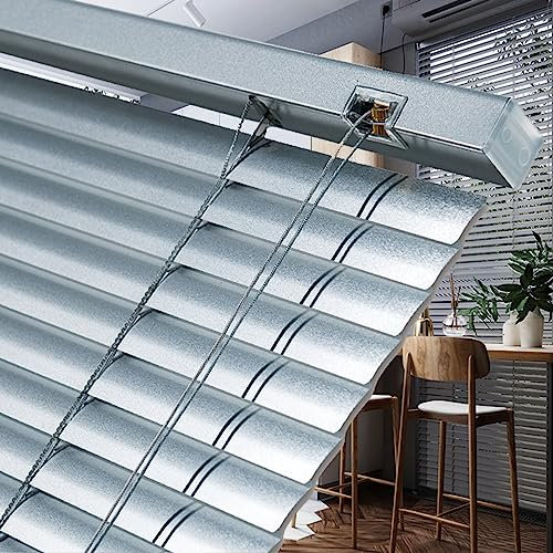 Aluminium-Jalousien, 25 mm, wasserdicht, Sonnenschutz für Innen- und Außenbereich, UV-Schutz, verstellbare Breite x Höhe (100 x 200 cm)