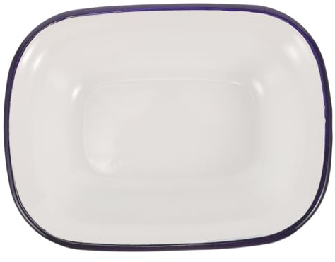 Healifty Enamel Baking Tray Nonstick Food Pan for Kitchen Cooking and Storage Fast Heat Transfer Rectangular Pancake and Bakeware Lightweight Hot Pot Dish