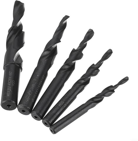 Heller - Punta elicoidale per trapano a gradini HSS 90/180 gradi, per lavorazione dei metalli, foratura e svasatura (M8 x 180 gradi di)