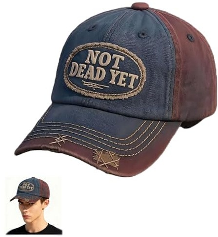 HOUKUNKA Not Dead Yet DD-214 Cap, Veterans Casual Baseball Hat, Funny Adjust Cotton Embroidered US Army Baseball Cap (1PC)
