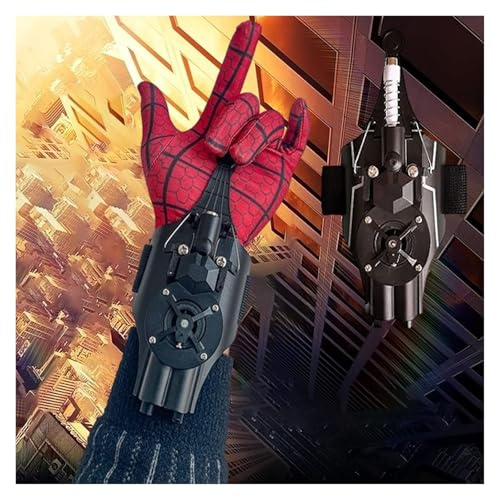 ZGHQHCDRH Lanceur de Toile d'araignée, Lance-araignée électrique à Corde de 3 mètres (9,8 Pieds) - Gadgets géniaux, Jeu rôle Super-héros, Jouet Amusant idéal for Les Enfants(Black)
