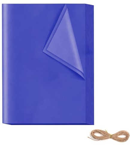 60 Blatt Seidenpapier Verpackungsmaterial, Geschenkpapier blau Seidenpapier 50x70 cm, Tissue Paper Bulk, Bastelpapier, packseide für Geschenkverpackungen Füller, Kunsthandwerk, Geburtstag, Halloween