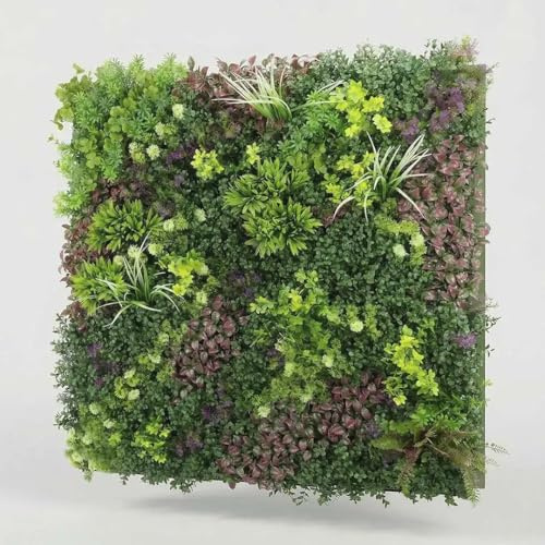 BLAINE - Jardín Vertical Artificial Malang 100x100 cm para Decoración de Terrazas y Salones con Hojas Realistas de Alta Densidad Que No Necesitan Mantenimiento