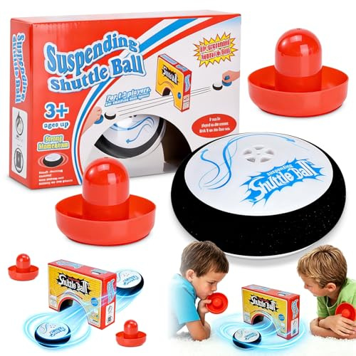Air Hockey Hover Puck, Floating Hockey Mit 2 Roten Lufthockey Drücken, Electric Floating Hockey, Lufthockey Brettspiel Spielzeuggeschenk Für Kinder Erwachsene