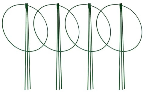 Pfingstrosen-Käfig, 3-Beine, wetterfeste Ringe, Pfingstrosenstützen für Outdoor-Pflanzen – für Garten, Hof, Terrasse, Innenbereich, Tomaten, Blumen, Hortensien, Dahlie, Ranke im Topf