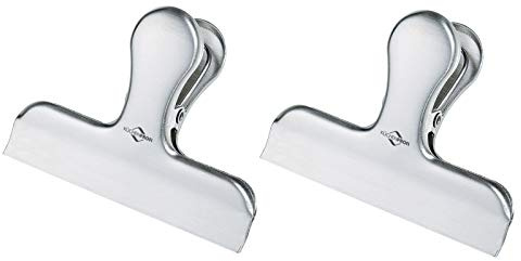 KÜCHENPROFI Verschlussklammern 2er Set, Edelstahl