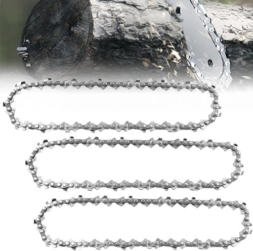 Leikurvo 3 catene per motosega, catena per motosega: 25 cm, 3/8 LP, 40 maglie di trasmissione da 1,1 mm, a basso contraccolpo, compatibile con Einhell-GE-LC 18/25 Li, catena per sega Oregon
