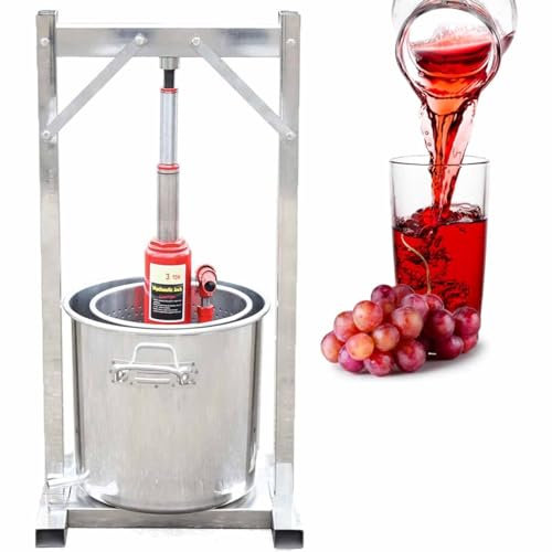 URJWAN Obstpresse, Obstweinpresse, Manuelle Presse, Manuelle Honigpresse, FüR Saft, Apfelwein, Wein, OlivenöL, Manuell Bedient,12L