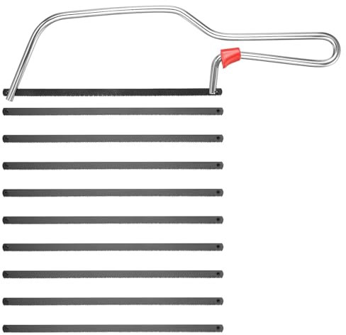 Professional Small Hacksaw with 8 Saw Blades - 6(150mm) Mini Handsaw Set for Cutting Plastic, Metal, and Wood