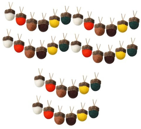 STOBAZA 36 Stück Tannenzapfen Anhänger Weihnachts Tannenzapfen Bauernhaus Eichel Bommel Eichel Girlande Weihnachtsbaum Eichel Weihnachts Eichel Hängende Eichel Bommel Kugel