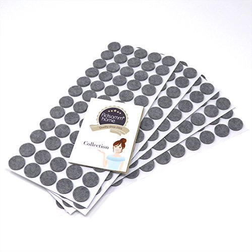 Adsamm® / 300 x Selbstklebende Filzgleiter/Grau/ø 20 mm/Rund/Möbelgleiter aus Filz mit 3.5 mm Stärke/Möbel- und Bodengleiter
