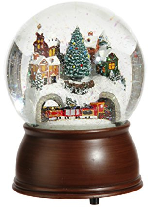 Musical House & Train Water Globe by RAZ Imports, Inc