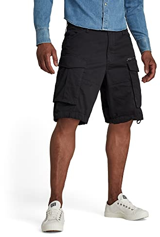 G-Star Raw Premium Cargoshorts i twill för män, Svart, 29 Regular