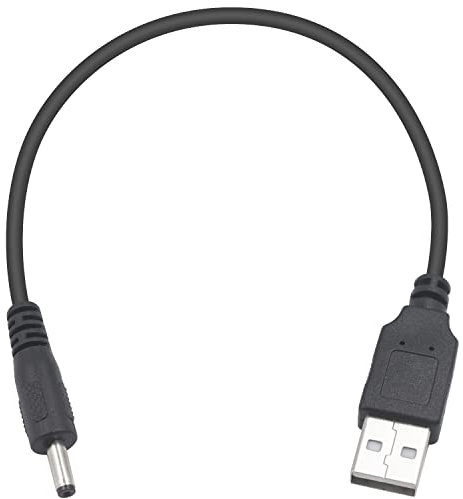 Duttek Câble USB vers DC, 3,5 x 1,35 mm, 5 V CC, cordon de chargement pour appareils électroniques, prise jack USB 2.0 A mâle vers câble adaptateur convertisseur 3,5 mm x 1,35 mm mâle (25 cm)