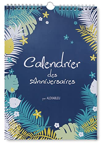 Calendrier Perpétuel des Anniversaires, Format A4, Jolies Illustrations, Fabriqué en France, Idée Cadeau Utile et Décorative