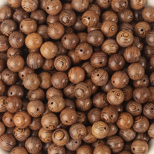 DAHI Perlen 600stk holzperlen 8mm bastelnperlen für DIY Schmuck Herstellung