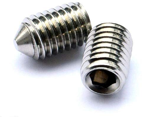 4mm Grub Screws Cone Point PACK of 16 M4 x 4mm A2 Stainless Steel Socket Grub Screws