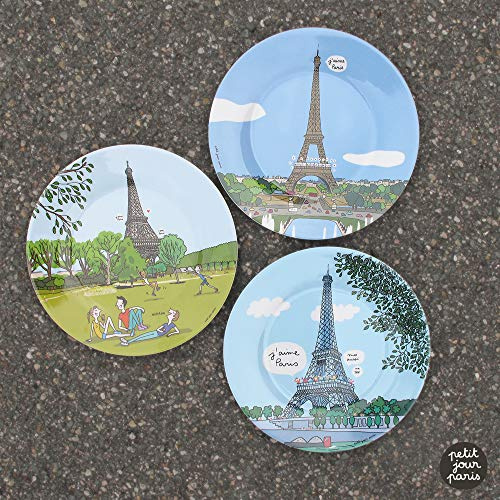 Petit Jour Paris - Dessert Plate Set la Tour Eiffel - Perfect for The Apple Pie