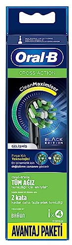 Oral-B Zahnbürste Ersatzkopf Cross Action schwarz 4 Stück