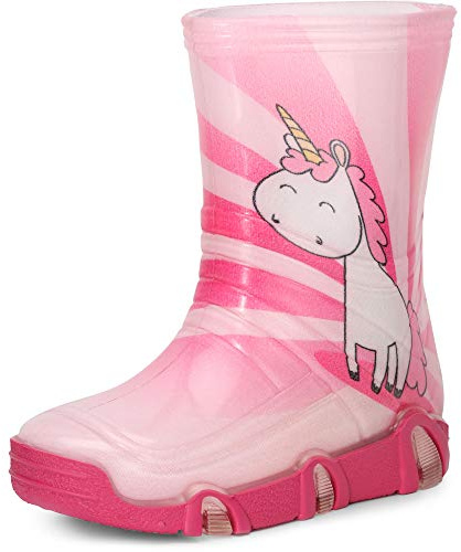 Ladeheid Barn Flickor Pojkar Gummistövlar SwkBW30 (Rosa Enhörning 30, 35/36 EU)