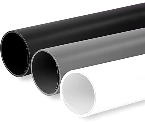 Selens Photography Backdrop PVC Background 80x150 cm White Black Grey | Vinyl Paper Photo Studio, Matte, Waterproof, Kit, for Food Product Props Portrait Flat Lay Cosmetics Jewelry Shooting Video