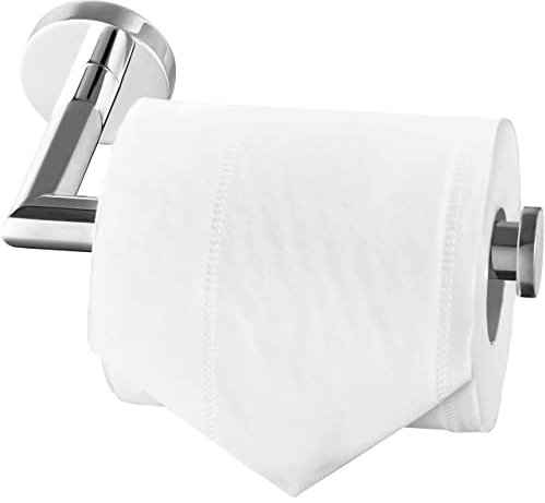 HITSLAM Toilettenpapierhalter, Edelstahl Rostfrei Klopapierhalter für Wandmontage, Klorollenhalter für Bad und Küche, WC Papier Halterung, Chrom