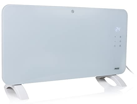 Princess Convettore intelligente - 1500 W - Controllabile tramite app gratuita - Pannello in vetro - Montaggio a parete - con touch screen LED