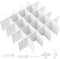 LWAIX DIY Organisateur de Tiroir Grille Diviseur de Tiroir 16PCS Séparateurs de Tiroirs Pour Fournitures de Bureau, Chambre à Coucher, Cuisine, Ustensiles de Maquillage (Blanc)