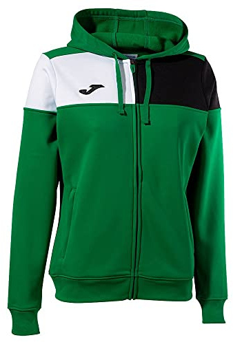 Joma Crew V Veste à Capuche, Vert/Noir/Blanc, XS Femme