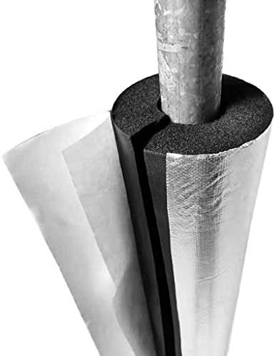 DXHYYM 95cm Foil Backed Pipe Insulation Lagging, Pipe Insulation Tubing 7/8 1 1-1/3 1-5/7 2 1-1/8 3 3-1/2 4 Water Pipe Wrap Outdoor Antifreeze Tube Insulation