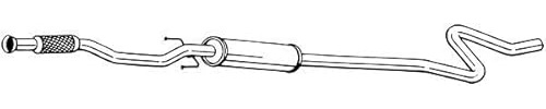 BOSAL Mittelschalldämpfer 292-075 Kompatibel mit: CITROËN C3 III, C3 III Van, C3 PICASSO, PEUGEOT 2008 I, 208 I