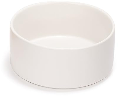 SPUNKYJUNKY Keramik Hundenapf Fressnapf Futternapf Katzennapf Napf für Katzen und Hunde (1800ml, Weiß)