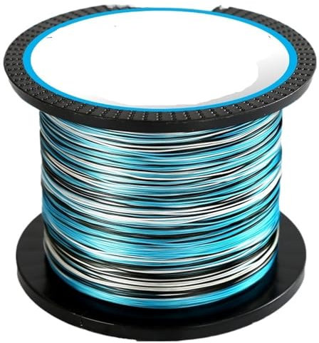 Angelschnur 8 Stränge 4 Geflochtene 1000M 3000M Angelschnur Multifilament PE-Schnur for Karpfenangeln im Salzwasser Fischdraht (Color : 8X-Blue, Size : 3000M-1.0-20LB)
