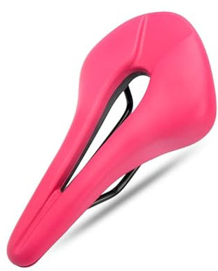 WANGZEYU Bike Seat Fahrrad Sattel hohl MTB Fahrradkissen EIN Stück Pu Leder weicher bequemer Sitz for Männer Frauen Road Mountain Radfahren Sättel Bike Saddle (Color : Pink)