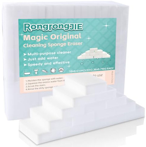 RongrongJIE Magic - Esponja de limpieza original, paquete de 50 esponjas de melamina, limpiador multifuncional para el hogar, cocina, baño, muebles, bañera, fregadero, suelo, pared, zapatos