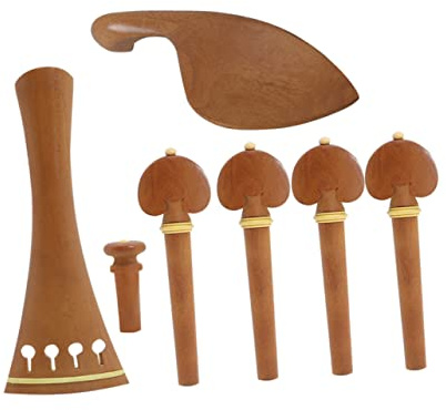 ifundom Geigen-ersatzteile Mit Saitenhalter Kinnhalter Wirbeln Und Endknopf Aus Jujube-holz Für Mittelklasse-violinen Zubehör Für Geigenliebhaber