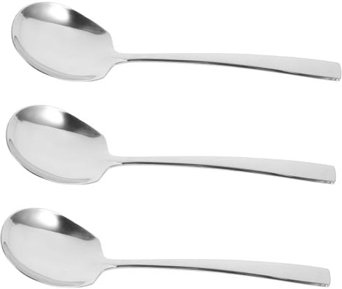 Ciieeo 3piezas Cucharas Soperas Grande Para Servir Acero Inoxidable Para Bufé y Restaurantes