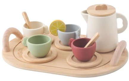 GARVALON 1juego Juguete De Té para Niño Niña Juego De Té De Casa De Muñecas Decoración De Juguete Educativo Variedad De Utensilios para Juego De rol y Actividades Creativas