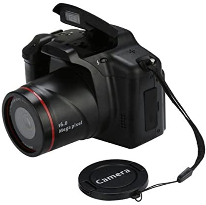 HoveeLuty Fotocamera Digitale SLR 1080p Videocamera Portatile Fotocamera Digitale Zoom Digitale 16X con Schermo da 2,4 Pollici per Fotografia Vlogging Nero