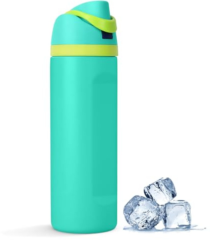 Thermosflasche mit Strohhalm,710ml Trinkflasche Edelstahl mit 2-in-1 Deckel | Sportflasche BPA-Frei, Isolierflasche für Heiß und Kaltgetränke Water Bottle Wasserflasche