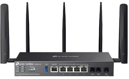 TP-Link Omada Dr3650v 4g+ Cat6 Ax3000 WI-Fi 6 Gigabit Desktop Dsl Gateway