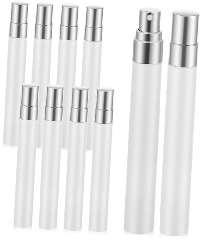 VALICLUD 10 Piezas Perfume Vacías de Vidrio de Rociadores Recargables de Viaje Compactos y Resistentes para Fragrancias