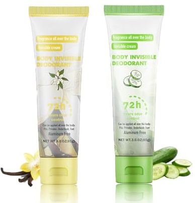 2 pièces de gel anti-transpirant pour transpiration intense, anti-transpirant pour le visage, les mains et les pieds, crème anti-sueur pour le corps 72 heures, protection contre la transpiration